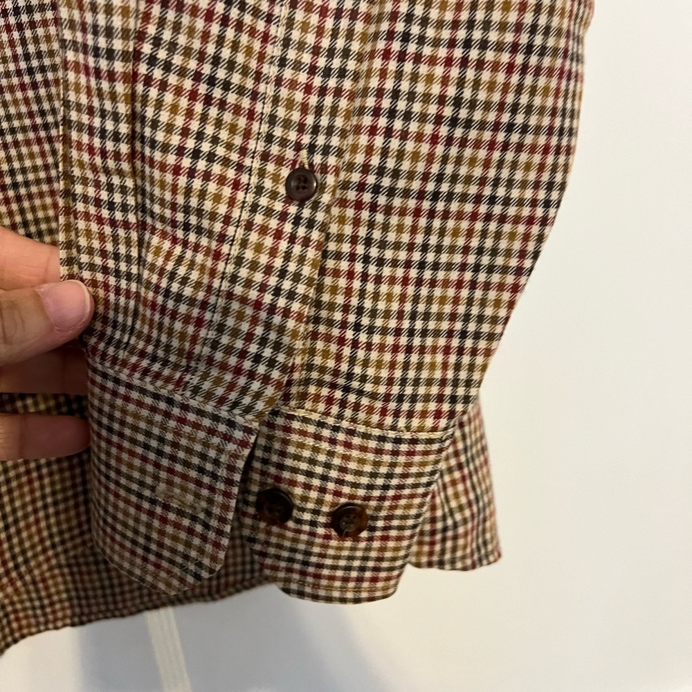 Pendleton Brown Check Button Down Shirt Men’s L - image 3